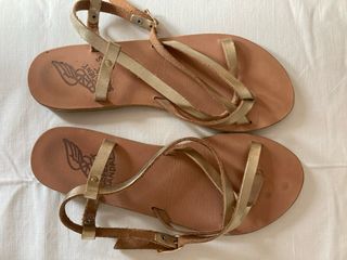 Sandalias Ancient Greek Sandals doradas, talla 38