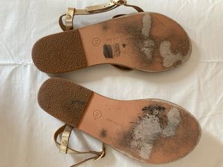 Sandalias Ancient Greek Sandals doradas, talla 38