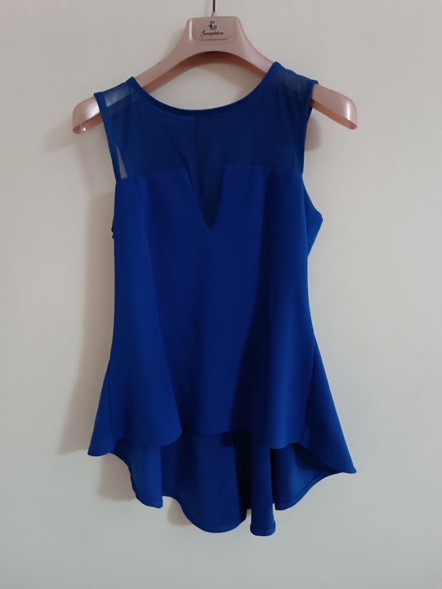 Top blu elegante