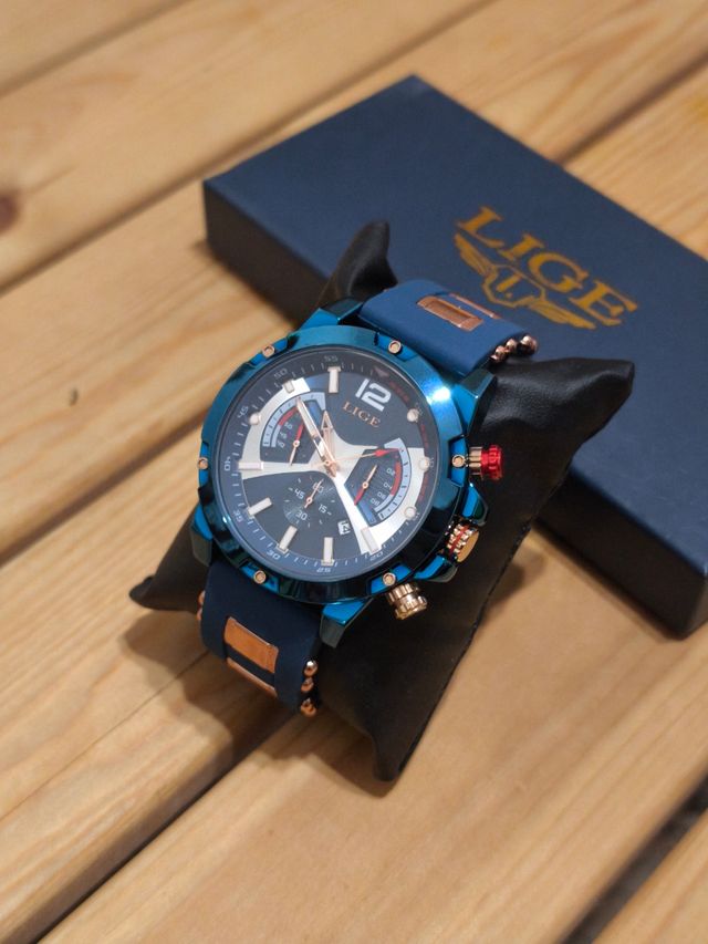 Reloj LIGE cronógrafo azul