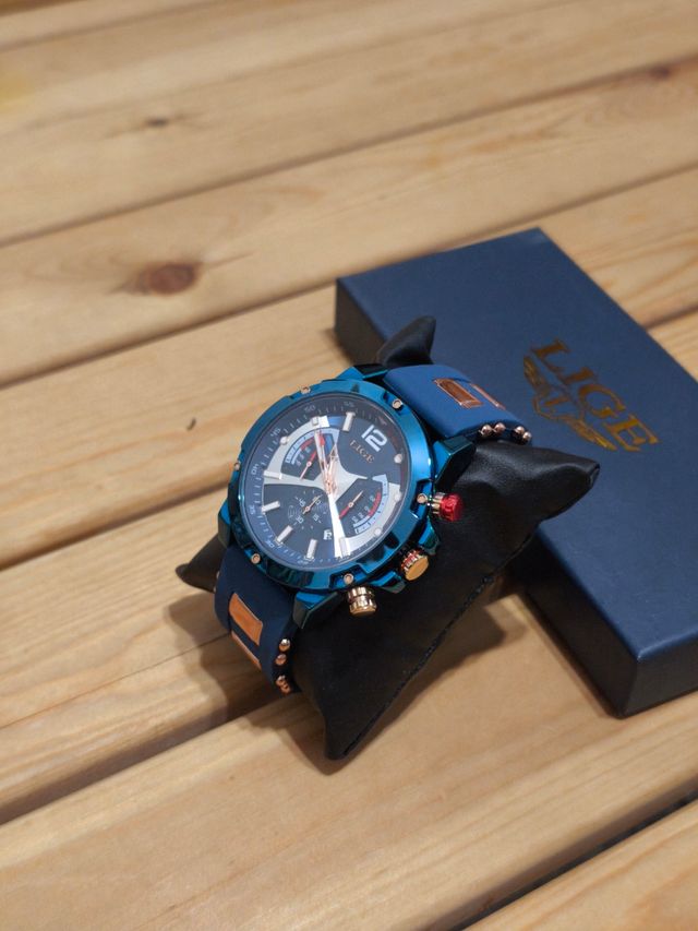 Reloj LIGE cronógrafo azul