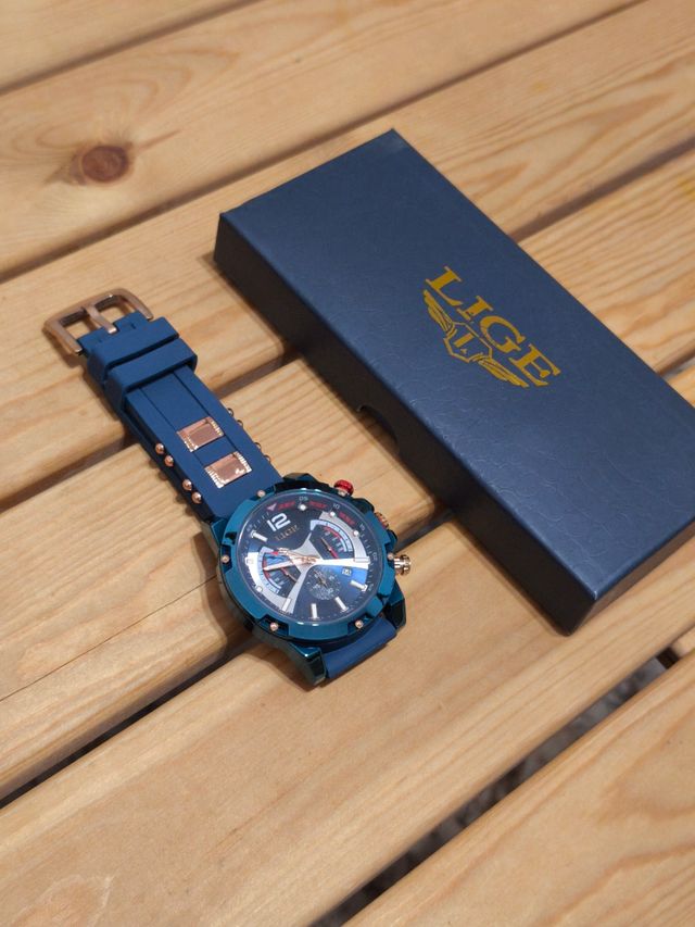 Reloj LIGE cronógrafo azul