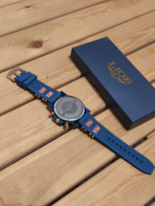 Reloj LIGE cronógrafo azul