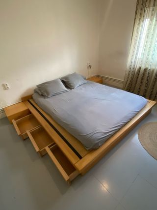 Cama tatami japonesa de madera