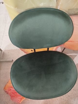 Taburetes terciopelo verde