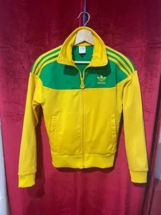 Chaqueta Adidas Verde Amarilla Vintage Talla M