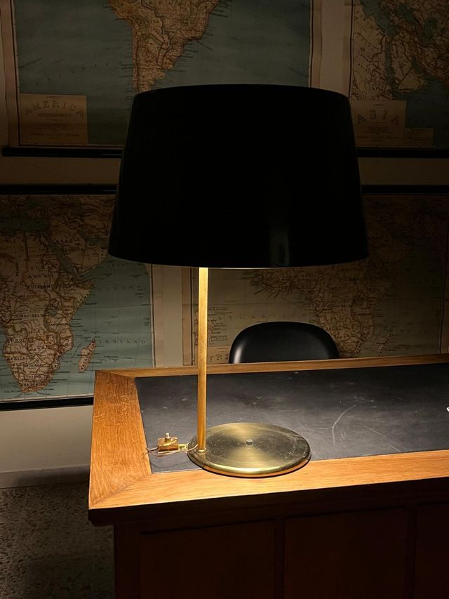 Lampada da scrivania vintage ottone