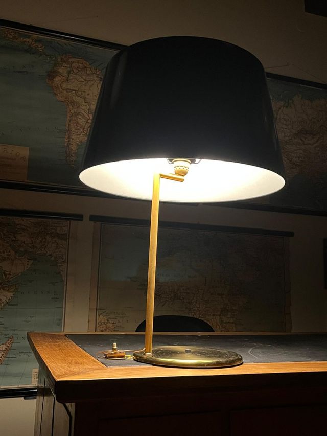 Lampada da scrivania vintage ottone