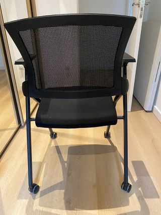Silla escritorio plegable negra