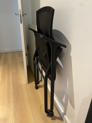 Silla escritorio plegable negra