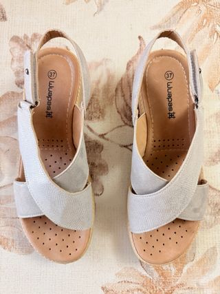 Sandalias Wuapa Plataf. Plata nº37