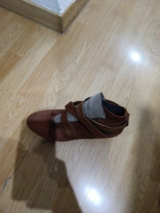 Botines Marrón Piel Talla 38