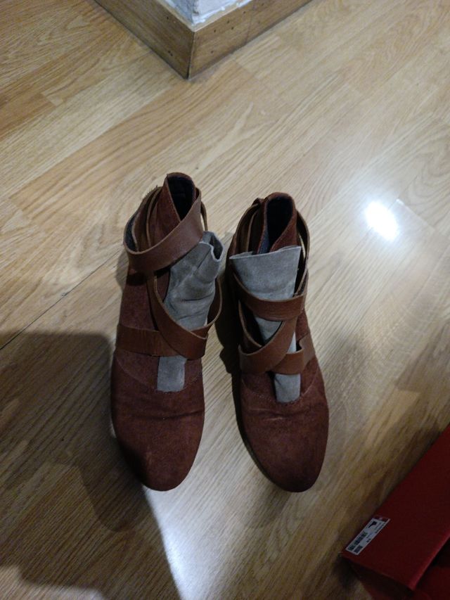 Botines Marrón Piel Talla 38