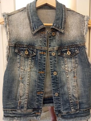 Chaleco vaquero con brillos