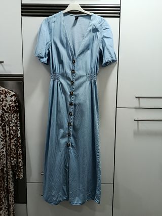 Vestido Zara midi azul - talla XS