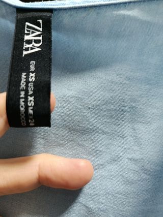 Vestido Zara midi azul - talla XS
