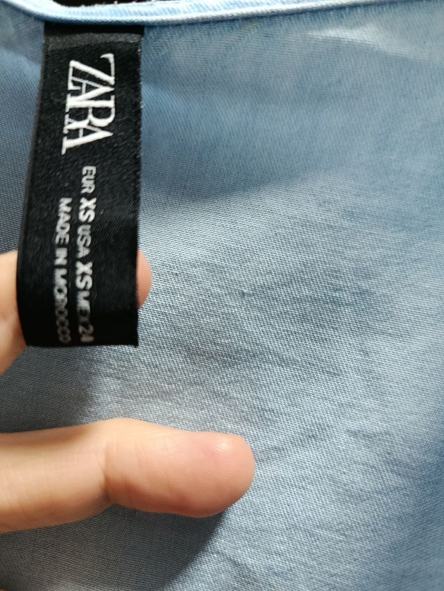 Vestido Zara midi azul - talla XS