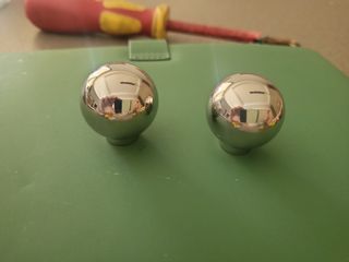 2 Pomos esfera acero 2cm