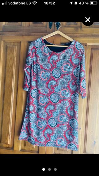 Vestido rojo estampado - Talla M