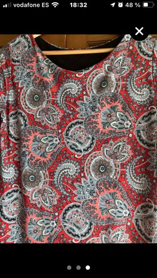 Vestido rojo estampado - Talla M