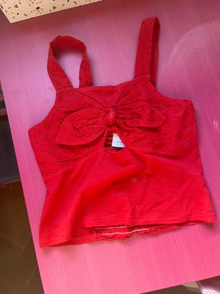 Top Zara niña rojo - 11-12 años