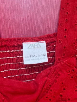 Top Zara niña rojo - 11-12 años