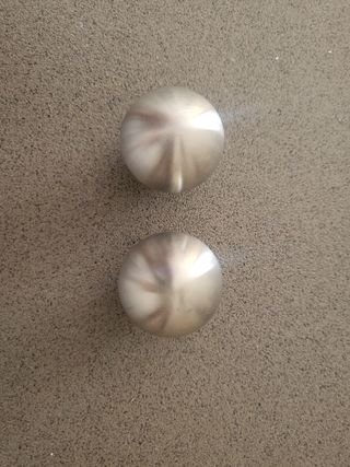 2 Pomos de acero inoxidable