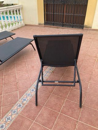 Tumbona jardín - Negra. Dispongo de 3 unidades