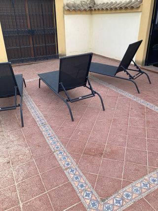 Tumbona jardín - Negra. Dispongo de 3 unidades