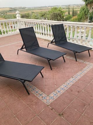 Tumbona jardín - Negra. Dispongo de 3 unidades