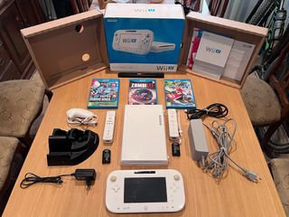 Wii U blanca 8gb + juegos + accesorios