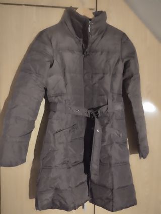 Abrigo Lefties mujer gris talla M