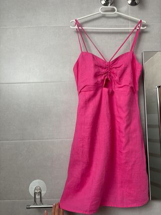 Vestido Mango rosa - Talla S