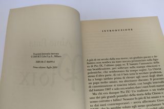 LIBRO PIO IX PRIMA EDIZIONE LUGLIO 2000 ALMO PAITA