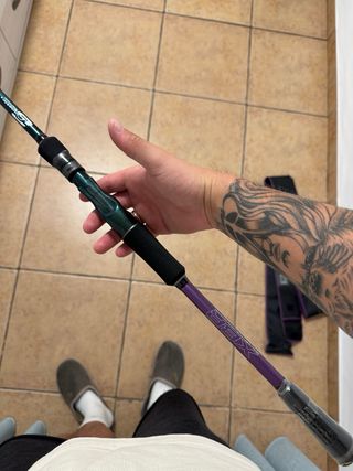 Caña casting cinnetic armed bass purple