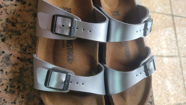 Sandali Birkenstock argento, 38