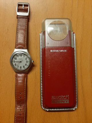 Swatch Irony - Orologio pelle marrone