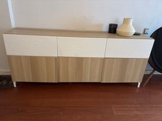Aparador / Mueble TV IKEA blanco y marrón