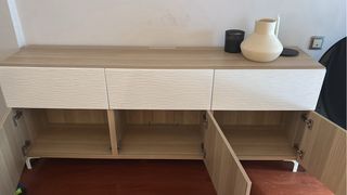 Aparador / Mueble TV IKEA blanco y marrón