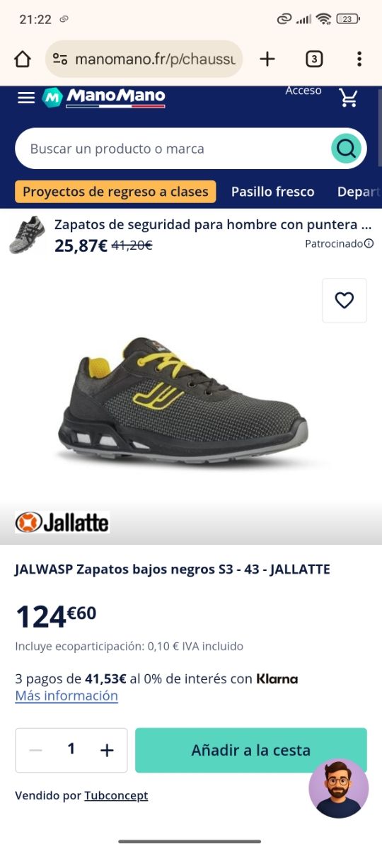 Botas seguridad Jallatte 44