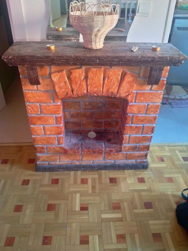 Chimenea decorativa - Imitación ladrillo