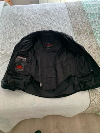 Chaqueta Honda motorista negra y azul