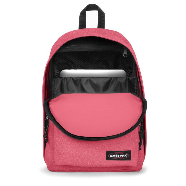 Mochila Eastpak rosa purpurina