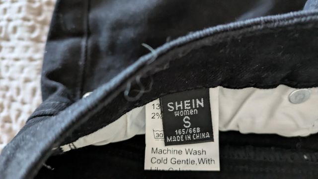 Pantalones bicolor blanco-negro