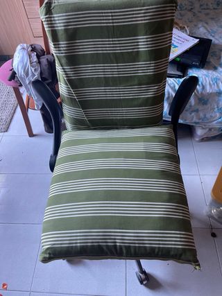  silla de officina rayas verdes