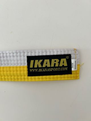 Cinturón Taekwondo blanco-amarillo 285cm