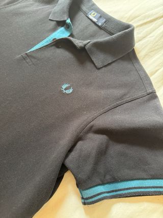 Polo Fred Perry M - Negro & Verde Agua