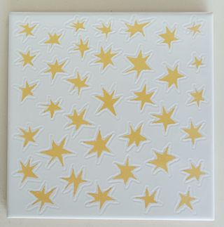 3 Azulejos estrellas doradas