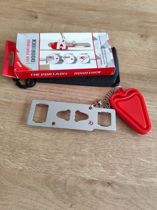 Cerrojo portátil y alarma tipo cuña. Nuevos