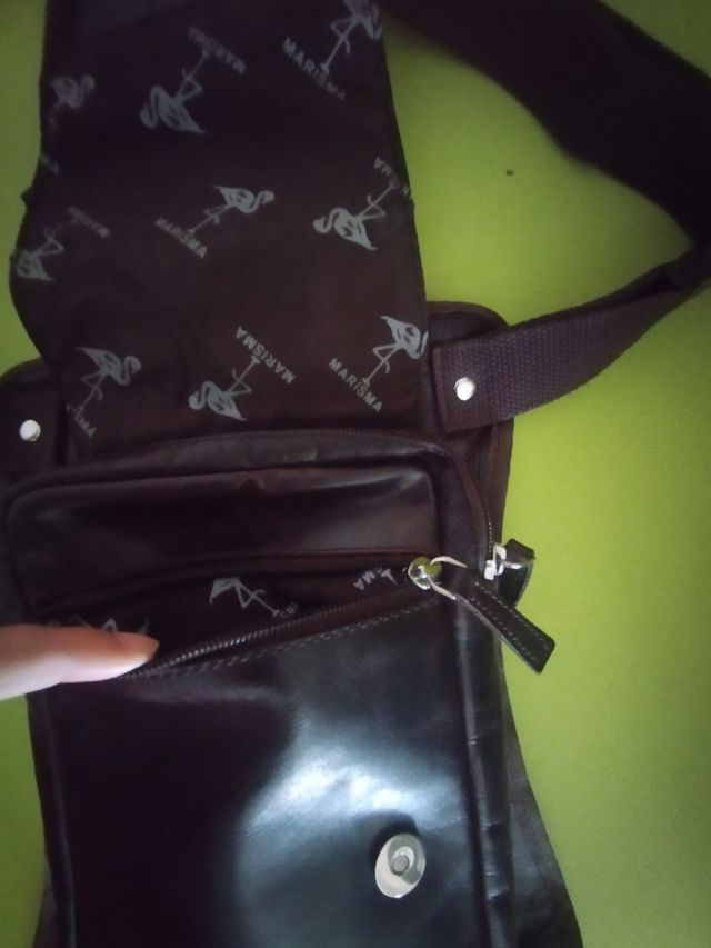 Bandolera Bolso Marrón Piel